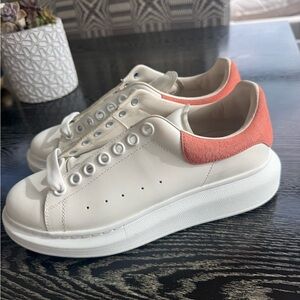 Alexander McQueen White and Pink Sneakers - new in box